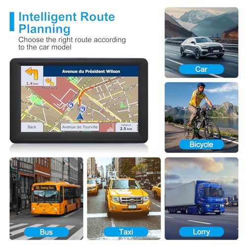 Navegador GPS para coche, camión, RV, mapa más reciente de 2