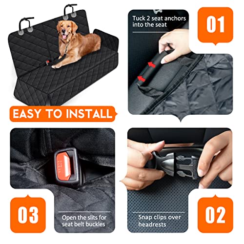 Funda de asiento de coche para perro, funda de asiento trase