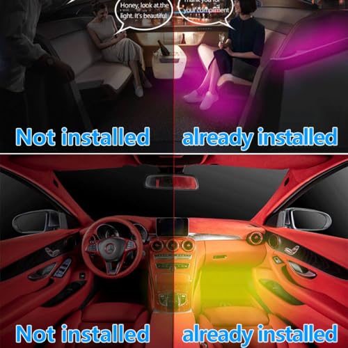 Luces LED RGB para automóvil, luces de escritorio inteligent