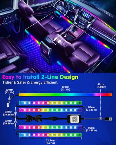 Luz LED para interior de automóvil, RGB Dreamcolor interior
