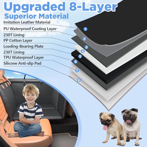 Extensor de asiento trasero para perros, funda impermeable p
