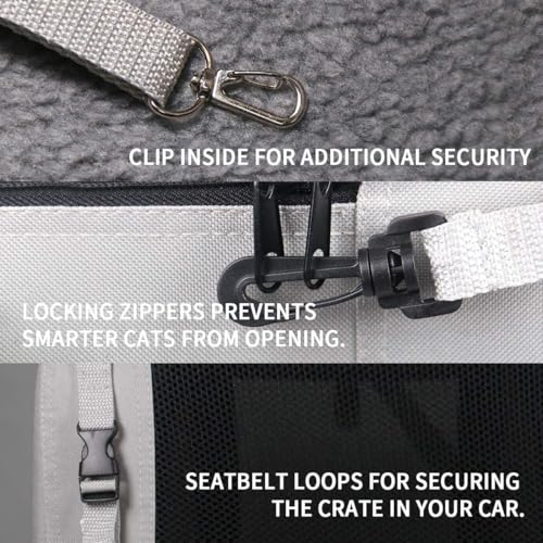 Transportador de gatos extra grande con ruedas plegable para