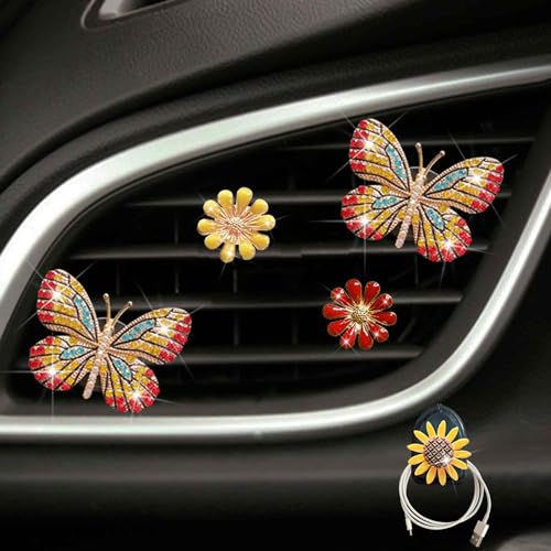 5 bonitos ambientadores de coche con forma de corazón, clips