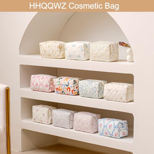 Bolsa de maquillaje acolchada de algodón para mujeres y niña