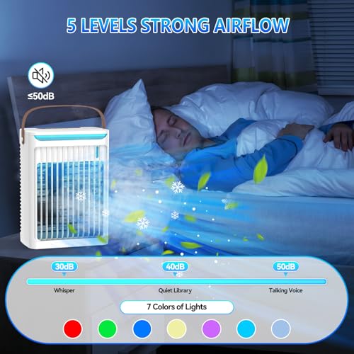 Aire acondicionado portátil, mini ventilador de refrigeració