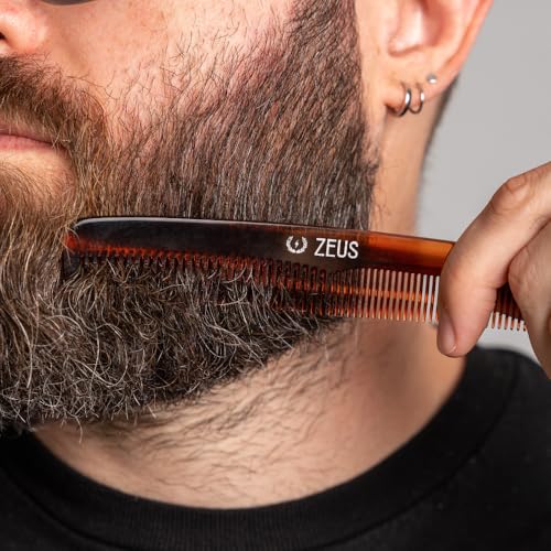 Zeus Handmade saw-cut – Peine para barba – 6" x 1" – PREMIUM