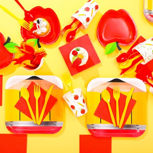 Zubebe 120 platos y servilletas de papel para el regreso a c