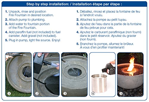 Aquascape 78203 Fuente de fuego de agua para patios, terraza