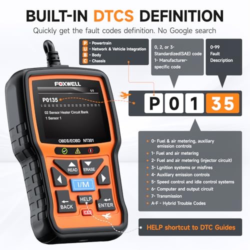 FoXWELL NT301 OBD2 escáner profesional mejorado OBDII lector