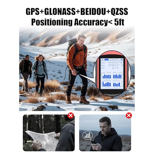 GPS de mano A6 para senderismo, soporte Multi-GNSS, navegado