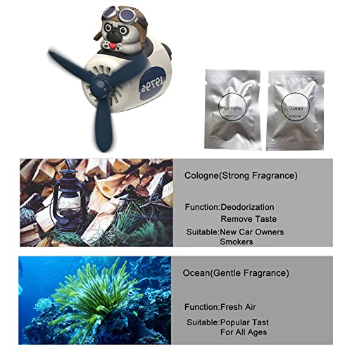 Cacacece Ambientador de coche Cute Dog Pilot - Fragancia cre