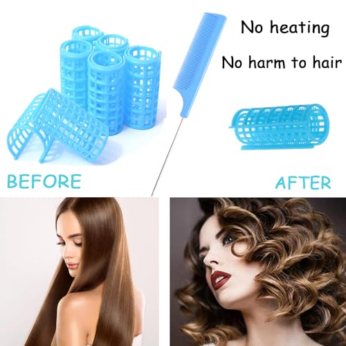 ZMD 20 rodillos de plástico para el cabello, de 0.98 pulgada