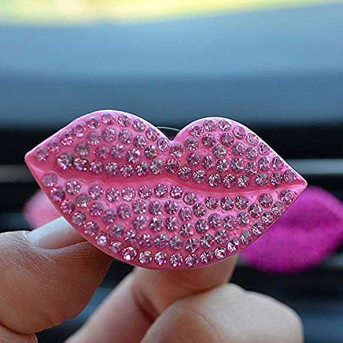 Clip de labios de cristal para automóvil, con diseño de labi