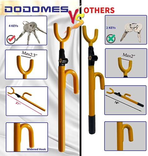 DODOMES Cerradura de volante antirrobo para automóvil, dispo