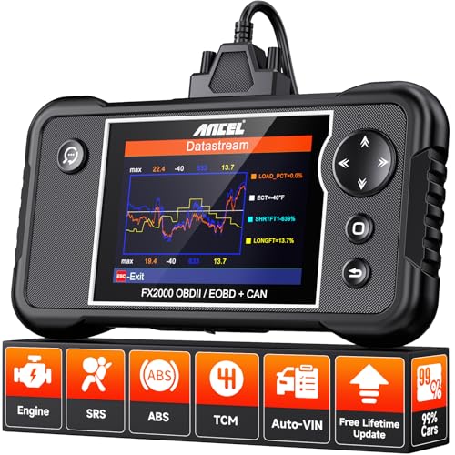 Ancel FX2000 Escáner de vehículos OBD2, lector de código de