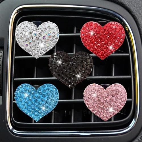 Clips de ventilación de coche con diamantes de imitación de