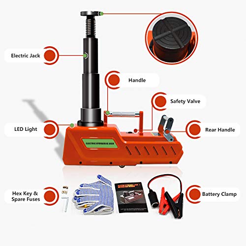 E-HEELP Gato eléctrico para automóvil, 12 V CC resistente hi