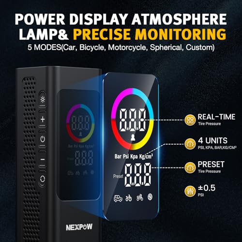 NEXPOW Compresor de aire de alta potencia NP27 - Inflador de
