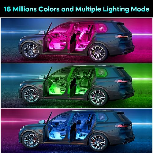 Winzwon - Luces LED para el interior del automóvil (4 unidad