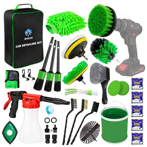 Kit de 31 piezas de detallado de coche, juego de cepillos pa