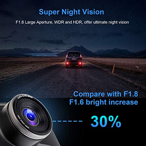 Dash Cam con la tarjeta de 32GB, 3" 1080p HD grabador gran a