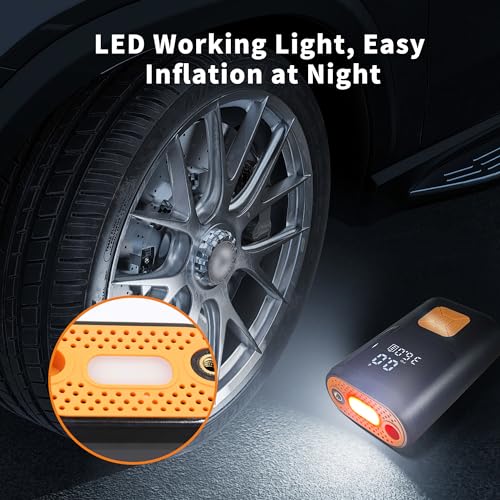 Tire Inflator Portable Air Compressor, 150PSI Cordless Smart