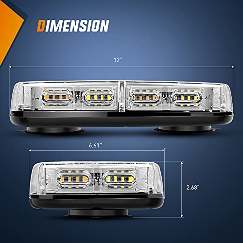 Nilight 2 luces estroboscópicas de techo de 12 pulgadas, 48