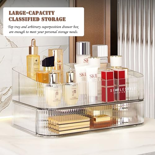 Organizador de maquillaje con cajones, organizador apilable