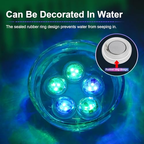 6 luces LED inalámbricas para el interior del automóvil, luc