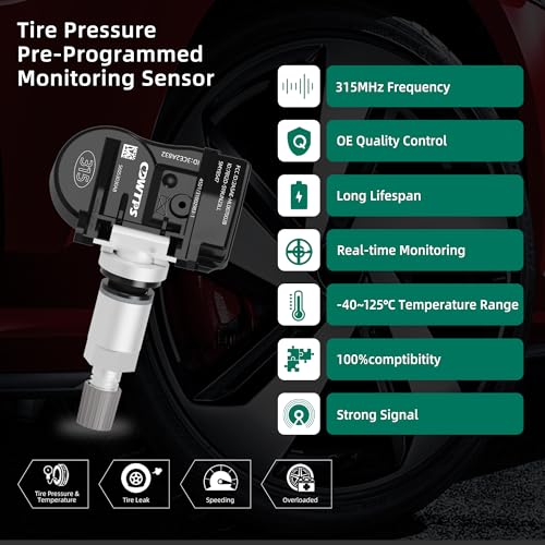 CDWTPS Sensor TPMS para Chrysler 2006-2010 | Dodge | Jeep, 4