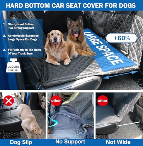 TIROL Extensor de asiento trasero para perros, funda de asie
