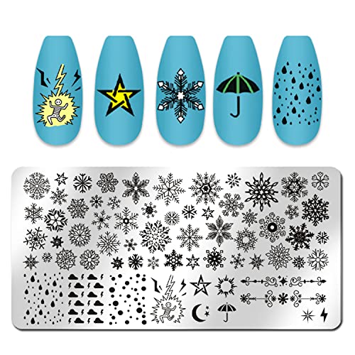 WOKOTO Juego de 6 placas de sello de arte de uñas Holloween