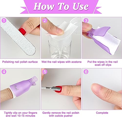 1000 toallitas de gel para quitar esmalte de uñas, almohadil