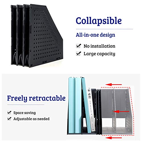 Marte Vanci Archivador plegable para revistas con 4 comparti