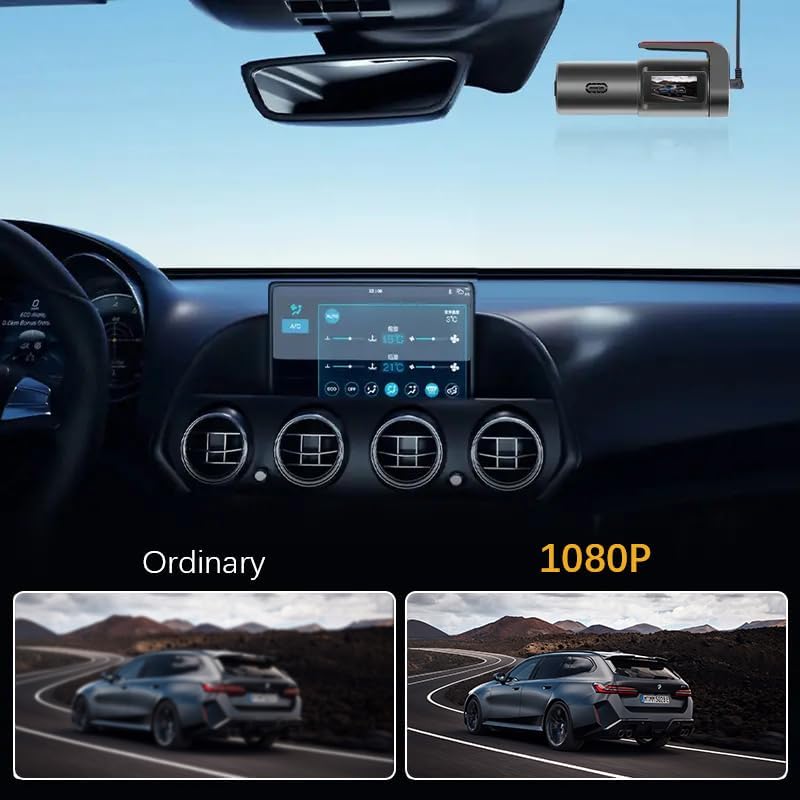 Cámara de tablero 1080P WiFi para automóvil, cámara frontal
