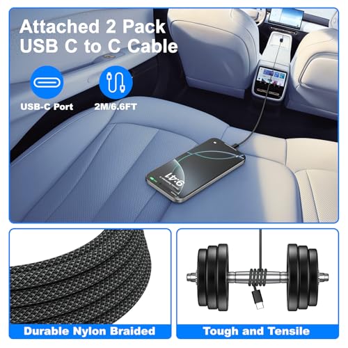 Cargador de coche USB C para iPhone 16/15 Pro Max, cargador