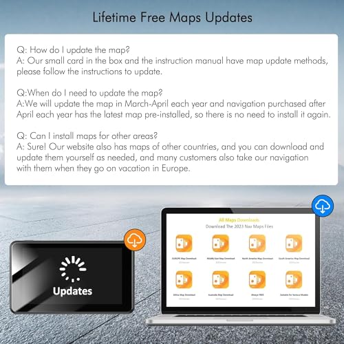 Actualización de navegación GPS para camión, pantalla GPS de