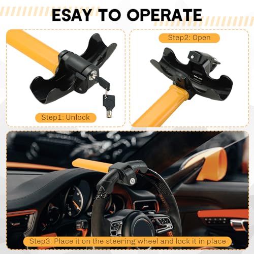 Cerradura universal para volante de automóvil | Bloqueo auto