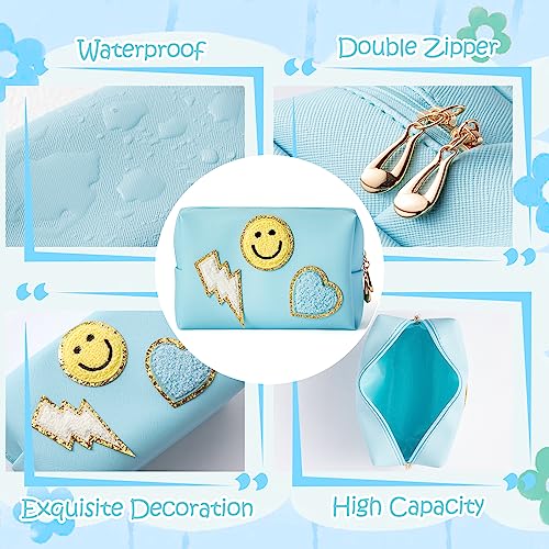 LieToi Preppy Patch - Neceser pequeño de piel sintética con