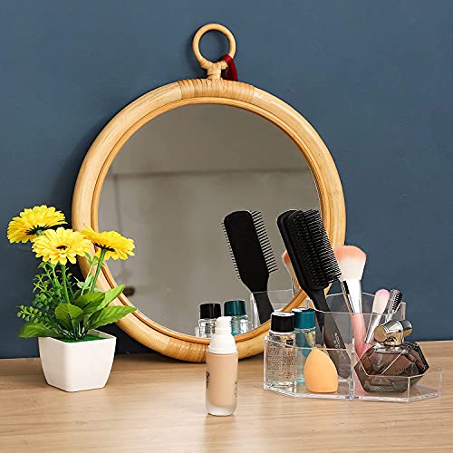 Cq acrylic Organizador de brochas de maquillaje, 3 ranuras p