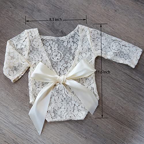 Zeroest Conjunto de accesorios de fotografía para bebé, traje de encaj