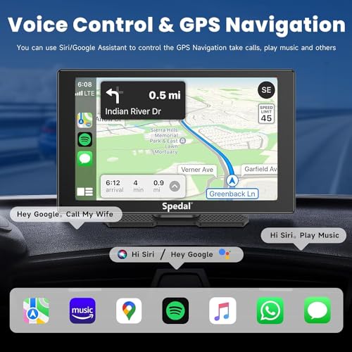 Spedal CL811 - Pantalla de juego para automóvil con cámara d