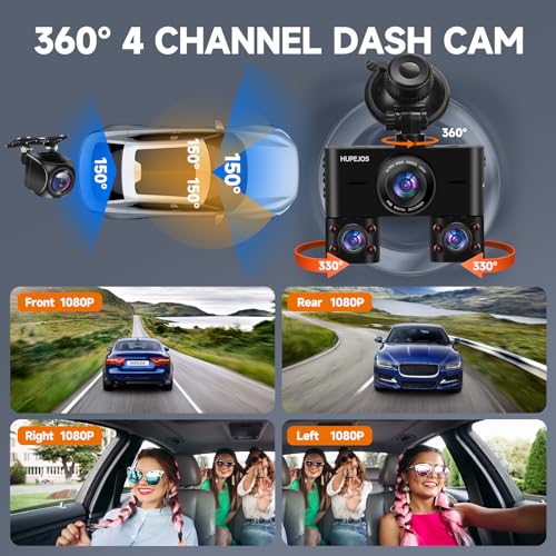 Cámara de tablero frontal y trasera 360 en el interior, cáma
