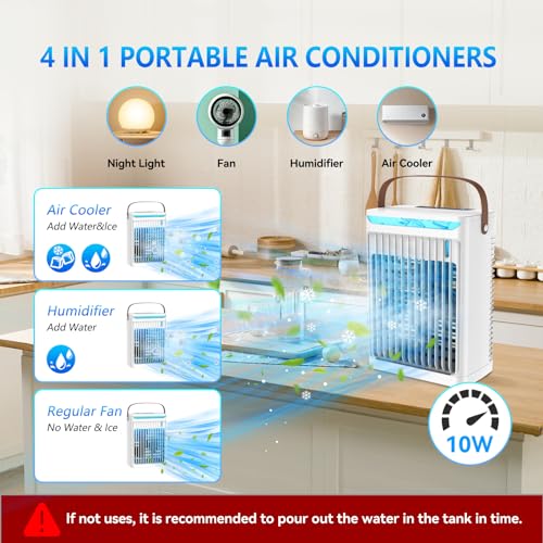 Aire acondicionado portátil, mini ventilador de refrigeració