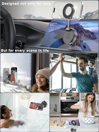 Soporte magnético de teléfono mejorado al vacío de 360°, sop