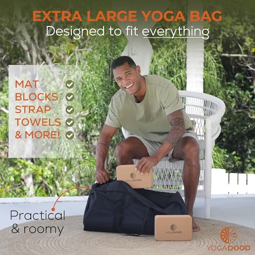 Yoga Dood Bolsa de transporte de yoga duradera – Espaciosa b