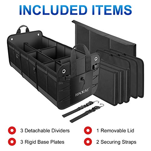 HAOKAY Organizador de maletero de automóvil con tapa, resist