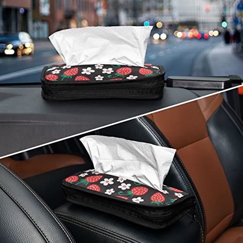 Soporte para pañuelos de coche de fresas para visera solar d