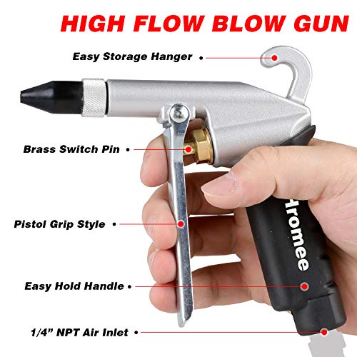 Hromee Kit de pistola de soplado de aire de alto flujo con p
