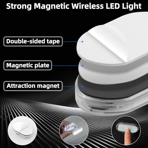 4 luces LED inalámbricas para coche con control remoto, 8 co